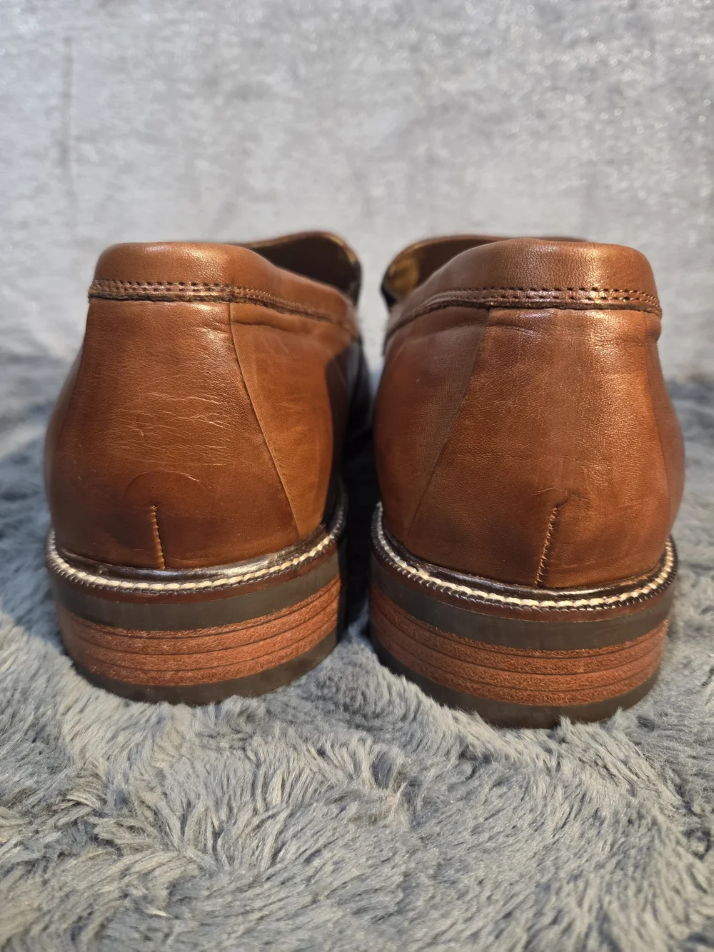 Cole Haan Men's Cognac Leather Slip-On Loafers